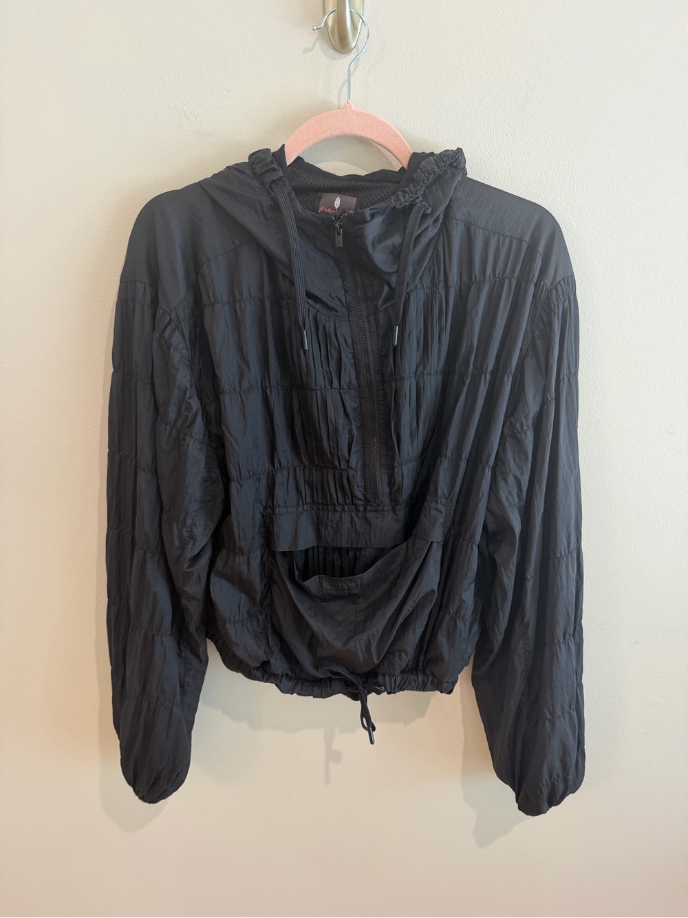 FP Movement Black Hooded Lightweight Pullover Jacket - Women